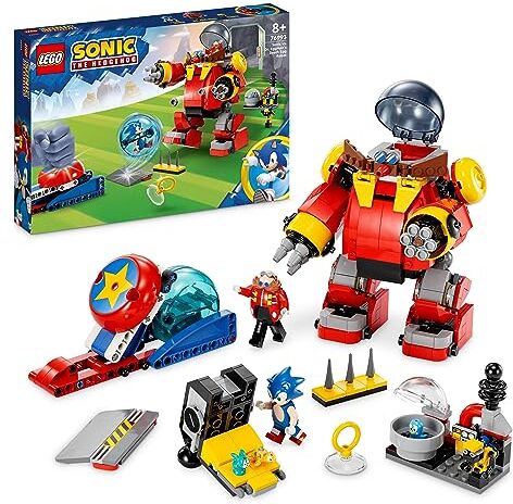 Lego Sonic the Hedgehog Sonic vs. Robot Death Egg del Dr. Eggman, Gioco per Bambini e Bambine con Sfera della Velocità, Sistema di Lancio e 6 Personaggi, Regalo per Ragazzi e Ragazze da 8 Anni