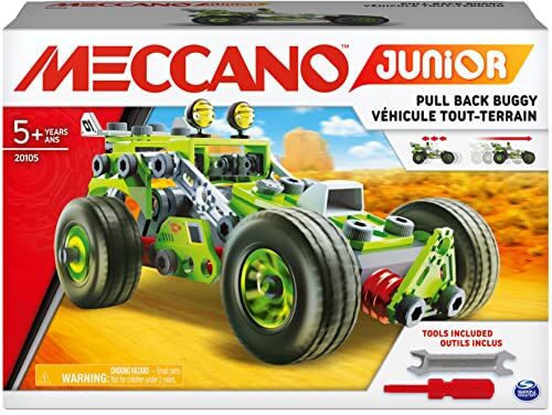 MECCANO Junior Veicolo Buggy A Retrocarica, Multimodello 2 in 1, Kit di Costruzioni per Bambini da 8 Anni