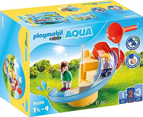 Playmobil 1.2.3 Aqua , Scivolo Acquatico, dai 18 Mesi ai 4 Anni