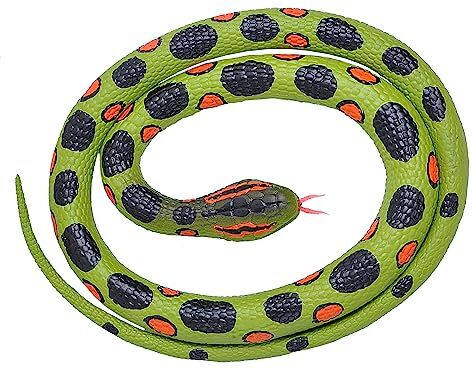 Wild Republic Rubber Snake Anaconda, Serpente Giocattolo Di Gomma, Serpente Finto Realistico, Regali Per Bambini, Gioco Educativo, 117 cm