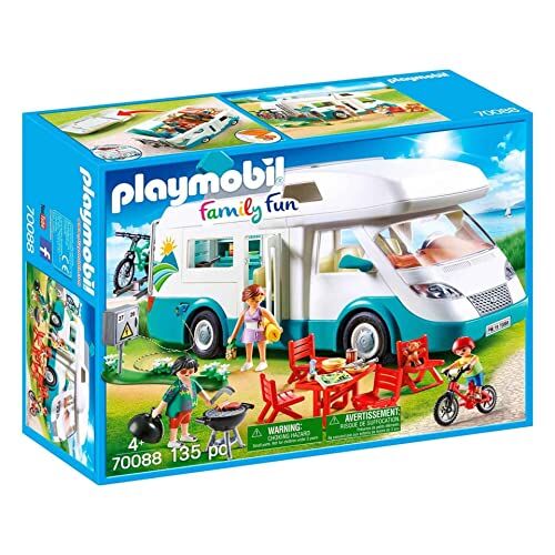 Playmobil Family Fun- Camper con Famiglia in Vacanza, dai 4 Anni, , Multicolore