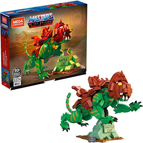 MEGA - Masters of The Universe Action Figure Construx Battle Cat da Costruire, Giocattoli da Costruzione per Bambini, Multicolore,