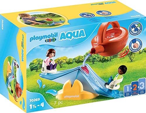 Playmobil 1.2.3 Aqua , Dondolo Acquatico con annaffiatoio, dai 2 Anni