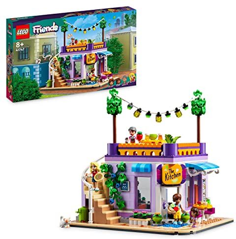 Lego Friends Cucina Comunitaria di Heartlake City, Playset con Accessori Giocattolo per Cucinare, 3 Mini bamboline e Gatto Churro, Compatibile con il Centro Comunitario (41748)