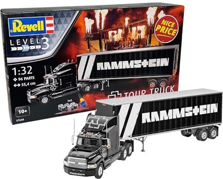 Revell Set Regalo Tour Truck Rammstein  Modellino Fedele all'originale per Principianti, Starter Kit con Accessori di Base, Colore Non Laccato, 55,4 cm