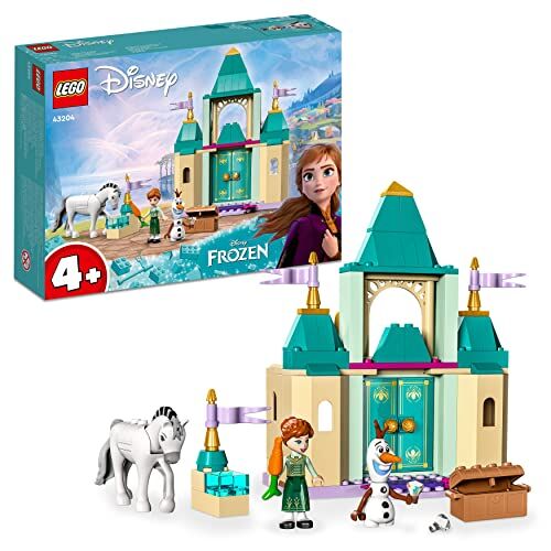 Lego Disney Princess Divertimento al Castello di Anna e Olaf, Set con Personaggi Frozen, Figura di Cavallo Giocattolo e Edificio da Costruire, Giochi per Bambine e Bambini da 4 Anni in su