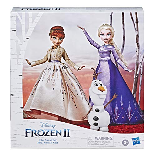Disney Set di Fashion Doll di Elsa, Anna e Olaf con vestiti e scarpe, giocattolo ispirato a  2