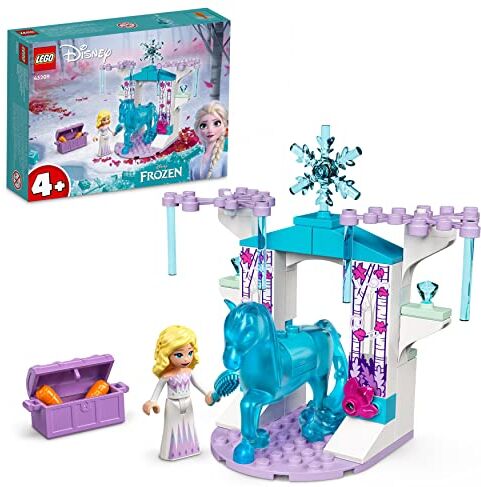 Lego Disney Elsa e La Stalla Di Ghiaccio Di Nokk con Cavallo Giocattolo, Mini Bambolina e Accessori per la Cura degli Animali, Idea Regalo per Principesse, Giochi per Bambine e Bambini da 4 Anni