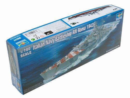 Trumpeter 5577 Modellino di Nave da Combattimento RN Roma, 1943, in Scala 1:700