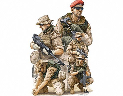 Trumpeter Modern German ISAF Nato Soldiers in Afghanistan Figure Set, Scale 1/35, 5-Pack