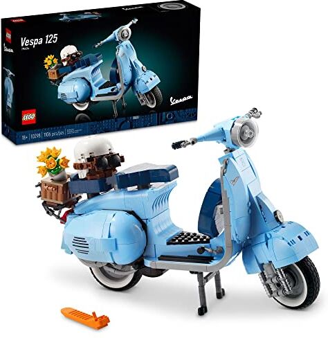 Lego Vespa 125 10298 Model Building Kit; Build a Detailed Displayable Model of a Vintage Italian Icon with This Building Set for Adults (1,106 Pieces)