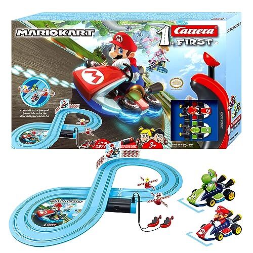 Carrera Toys Mario & Yoshi FIRST Nintendo Kart – Set Pista Da Corsa a Batteria e Due Macchinine – Gioco Adatto Per Bambini Dai 3 Anni, Colore Colorato,