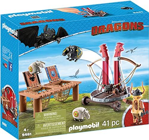 Playmobil DreamWorks Dragons , Skaracchio con lanciatore di pecore, Dai 4 anni