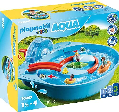 Playmobil 1.2.3 AQUA  Splish Splash Water Park, for Children Ages 2+