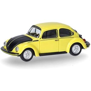 Herpa Modellino Volkswagen (VW) Maggiolino 1303 "La gialla-nera, miniatura in scala 1:87, da collezione, Made in Germany, modello in plastica Herpa Modellino Volkswagen (VW) Maggiolino 1303 "La gialla-nera, miniatura in scala 1:87, da collezione, Made in Germany, modello in plastica