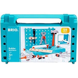 Brio Valigetta da banco Builder 34596 set base per piccoli artigiani con martello, cacciavite e tante viti, dadi e altri elementi di gioco consigliata per bambini dai 3 anni in su Brio Valigetta da banco Builder 34596 set base per piccoli artigiani con martello, cacciavite e tante viti, dadi e altri elementi di gioco consigliata per bambini dai 3 anni in su
