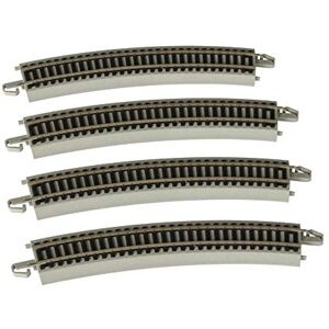 Binario modello Bachmann - Argento nichelato, base grigia, raggio curvo 22 D - Scala HO Binario modello Bachmann - Argento nichelato, base grigia, raggio curvo 22 D - Scala HO