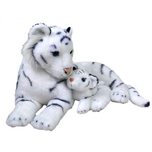 WILD REPUBLIC Mom And Baby Tigre Bianca, Peluche Animali, Peluche Mamma E Cucciolo, Regalo Per Bambini, Imbottitura Realizzata Partendo Da Bottiglie Riciclate, 38 cm WILD REPUBLIC Mom And Baby Tigre Bianca, Peluche Animali, Peluche Mamma E Cucciolo, Regalo Per Bambini, Imbottitura Realizzata Partendo Da Bottiglie Riciclate, 38 cm