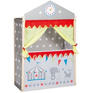 roba Teatrino delle Marionette Punch e Judy Autoportante con Rivestimento in Tessuto Gioco Olistico Legno Massello Grigio roba Teatrino delle Marionette Punch e Judy Autoportante con Rivestimento in Tessuto Gioco Olistico Legno Massello Grigio
