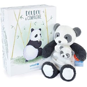 Doudou et Compagnie Peluche Panda con bambino -25 cm -Beige Bella confezione regalo Bambino e me Unicef Doudou et Compagnie Peluche Panda con bambino -25 cm -Beige Bella confezione regalo Bambino e me Unicef