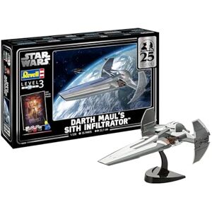 Revell Set regalo Infiltratore Sith di Darth Maul: EP1 25th 1:120 Scala 1:120 Kit modello in plastica non costruita/non verniciata con accessori Revell Set regalo Infiltratore Sith di Darth Maul: EP1 25th 1:120 Scala 1:120 Kit modello in plastica non costruita/non verniciata con accessori