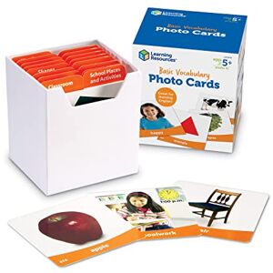 Learning Resources Set Foto Vocabolario di Base, dai 5 Anni, Carte Cancellabili con Immagini e Parole, Apprendimento Lingua Inglese Learning Resources Set Foto Vocabolario di Base, dai 5 Anni, Carte Cancellabili con Immagini e Parole, Apprendimento Lingua Inglese