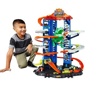 Hot Wheels City Robo T-Rex Ultimate Garage Modalità multigiocatore a più livelli per riporre auto in scala 100 plus 1 64, idea regalo per bambini dai 5 anni in su, Hot Wheels City Robo T-Rex Ultimate Garage Modalità multigiocatore a più livelli per riporre auto in scala 100 plus 1 64, idea regalo per bambini dai 5 anni in su,
