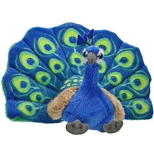 WILD REPUBLIC Cuddlekins Mini Pavone, Colore, 8 Inches, WILD REPUBLIC Cuddlekins Mini Pavone, Colore, 8 Inches,