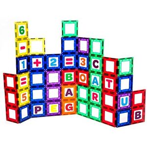 Playmags Set per la Costruzione di Tessere magnetiche: Clickins educativi esclusivi 80 Pezzi. Kit: 40 Tessere magnetiche Trasparenti Super Resistenti con finestre e 40 Lettere e Numeri Playmags Set per la Costruzione di Tessere magnetiche: Clickins educativi esclusivi 80 Pezzi. Kit: 40 Tessere magnetiche Trasparenti Super Resistenti con finestre e 40 Lettere e Numeri