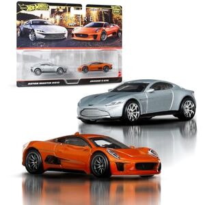 Hot Wheels Premium Jaguar CX75, set da 2 veicoli Car Culture in scala 1.64, con pneumatici Real Riders e telaio in Metallo, giocattolo per collezionisti, 3+ anni, Hot Wheels Premium Jaguar CX75, set da 2 veicoli Car Culture in scala 1.64, con pneumatici Real Riders e telaio in Metallo, giocattolo per collezionisti, 3+ anni,