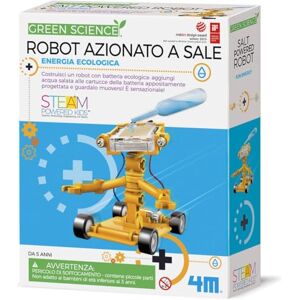 4M 00-03353 Robot Azionato a Sale Kit Educativo STEM Energia Ecologica per Bambini Costruisci un Robot con Batteria ad Acqua Salata 4M 00-03353 Robot Azionato a Sale Kit Educativo STEM Energia Ecologica per Bambini Costruisci un Robot con Batteria ad Acqua Salata