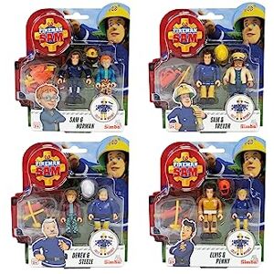 Simba Sam Il Pompiere, Set 2 Personaggicm 7,5, , + 3 Anni, con Accessori Simba Sam Il Pompiere, Set 2 Personaggicm 7,5, , + 3 Anni, con Accessori