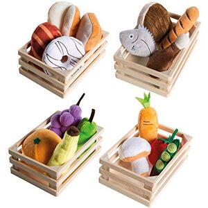 roba Cesto di Alimenti Giocattolo 4 Cestini con Accessori per Negozio e Cucina per Bambini Peluche Gioco Olistico dai 3 Anni in Su Multicolore roba Cesto di Alimenti Giocattolo 4 Cestini con Accessori per Negozio e Cucina per Bambini Peluche Gioco Olistico dai 3 Anni in Su Multicolore