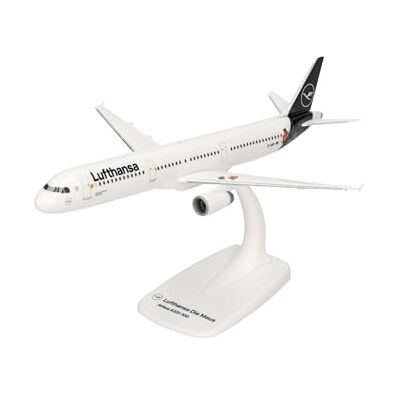 Herpa modello di aereo Airbus A321 "Die Maus“, Lufthansa Doppeldecker in scala 1:200 Snap-Fit, pezzo da collezione, miniatura deco, statuetta con supporto in plastica Herpa modello di aereo Airbus A321 "Die Maus“, Lufthansa Doppeldecker in scala 1:200 Snap-Fit, pezzo da collezione, miniatura deco, statuetta con supporto in plastica