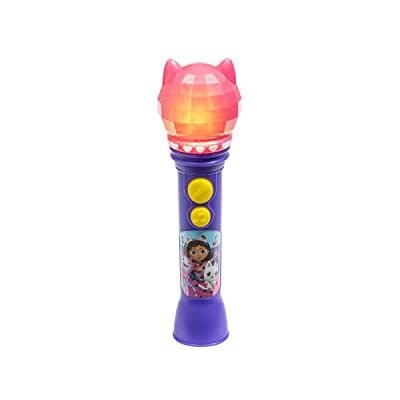 eKids KIDdesigns Microfono per casa delle bambole di Gabby, per bambini, con microfono funzionante reale, con luce lampeggiante a LED e altoparlante, giocattolo portatile per karaoke eKids KIDdesigns Microfono per casa delle bambole di Gabby, per bambini, con microfono funzionante reale, con luce lampeggiante a LED e altoparlante, giocattolo portatile per karaoke