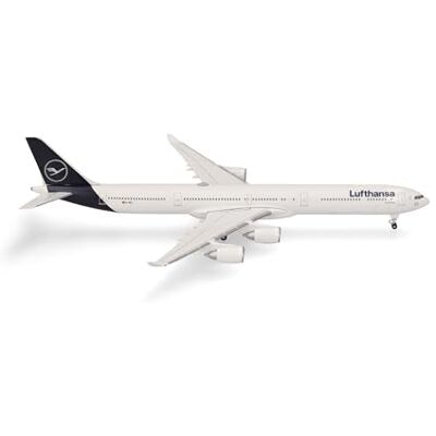 Herpa Modellino aereo Lufthansa Airbus A340-600, miniatura in scala 1:500, pezzo da collezione, modello di aereo senza base, metallo Herpa Modellino aereo Lufthansa Airbus A340-600, miniatura in scala 1:500, pezzo da collezione, modello di aereo senza base, metallo