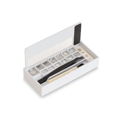 KERN Set di pesi in alluminio con custodia in plastica, argento nick, 1 mg 500 mg, F1 KERN Set di pesi in alluminio con custodia in plastica, argento nick, 1 mg 500 mg, F1