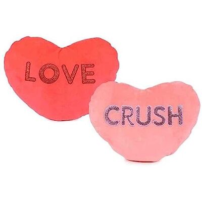 Famosa Softies Hello Pillow Love Edition, cuscino rosso a forma di cuore e lettere Love ricamate, morbido e morbido, da regalare, (senza luce), spedizione modello casuale, () Famosa Softies Hello Pillow Love Edition, cuscino rosso a forma di cuore e lettere Love ricamate, morbido e morbido, da regalare, (senza luce), spedizione modello casuale, ()