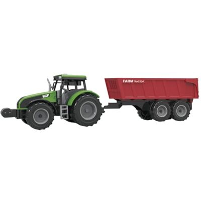 Tachan Trattore verde con rimorchio rimovibile Scala 1:32 Luci e suoni (CPA Toy Group 702T01053) Tachan Trattore verde con rimorchio rimovibile Scala 1:32 Luci e suoni (CPA Toy Group 702T01053)