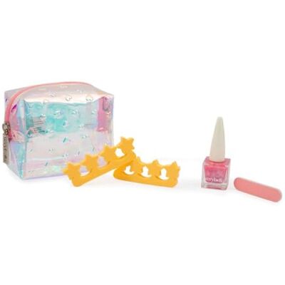 verybella Trousse, Effetto Iridescente e Chiusura a Cerniera, Include Smalto Peel Off Rosa, 2 Limette, 2 Morbidi Separadita, Porta Make Up da Viaggio verybella Trousse, Effetto Iridescente e Chiusura a Cerniera, Include Smalto Peel Off Rosa, 2 Limette, 2 Morbidi Separadita, Porta Make Up da Viaggio