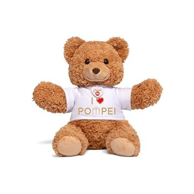 Trudi Bear Marlon T-SHIRT POMPEI Peluche con maglietta città italiane, gift ricordo gadget viaggi 14x16x8 cm taglia XS Souvenir modello Trudi Bear Marlon T-SHIRT POMPEI Peluche con maglietta città italiane, gift ricordo gadget viaggi 14x16x8 cm taglia XS Souvenir modello