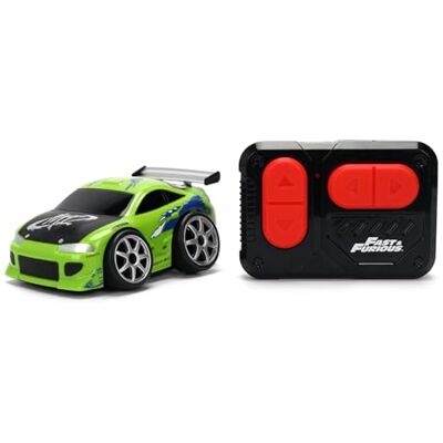 Jada Toys Fast & Furious Small Blocks RC 1995 Brian's Mitsubishi Eclipse (10 cm) Auto telecomandata 2 canali, larghezza regolabile per fan e bambini dai 3 anni in su, con telecomando incluso Jada Toys Fast & Furious Small Blocks RC 1995 Brian's Mitsubishi Eclipse (10 cm) Auto telecomandata 2 canali, larghezza regolabile per fan e bambini dai 3 anni in su, con telecomando incluso