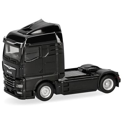 Herpa camion in miniatura MAN eTGX GM trattore stradale 2 assi, nero, miniatura in scala 1:87, pezzo da collezione, Made in Germany, plastica Herpa camion in miniatura MAN eTGX GM trattore stradale 2 assi, nero, miniatura in scala 1:87, pezzo da collezione, Made in Germany, plastica