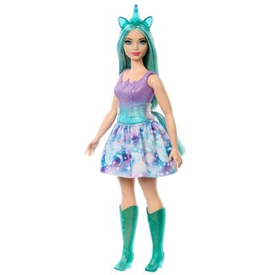 Barbie Bambola Unicorno, con coloratissimi capelli fantasia, outfit sfumato e accessori fantasy a tema inclusi, ispirata a Un Tocco di Magia, giocattolo per bambini, 3+ anni, Barbie Bambola Unicorno, con coloratissimi capelli fantasia, outfit sfumato e accessori fantasy a tema inclusi, ispirata a Un Tocco di Magia, giocattolo per bambini, 3+ anni,