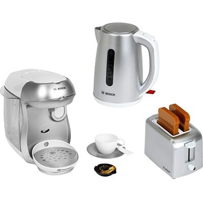 Theo Klein Set da Colazione Bosch I Set di Accessori da Cucina Composto da tostapane, Macchina da caffè e bollitore Elettrico I Giocattoli per Bambini dai 3 Anni in su Theo Klein Set da Colazione Bosch I Set di Accessori da Cucina Composto da tostapane, Macchina da caffè e bollitore Elettrico I Giocattoli per Bambini dai 3 Anni in su