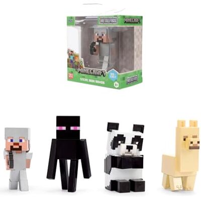 Jada Minecraft Statuetta in metallo, 6,5 cm, 1 pezzo assortito casuale (4 modelli: Steve Armatura, Enderman, Panda, Fiamma), Figura da collezione in scatola +8 anni () Jada Minecraft Statuetta in metallo, 6,5 cm, 1 pezzo assortito casuale (4 modelli: Steve Armatura, Enderman, Panda, Fiamma), Figura da collezione in scatola +8 anni ()