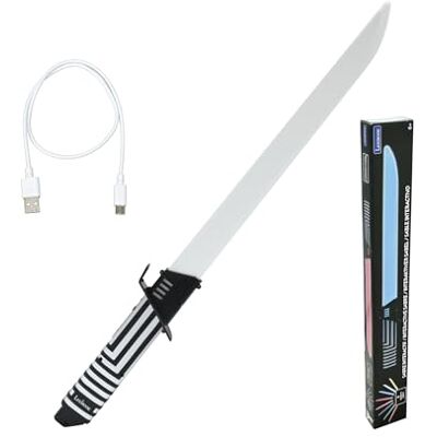Lexibook , sciabola interattiva Che reagisce ai movimenti, 4 modalità di Luce, Si Illumina in 8 Colori, Effetti sonori di Battaglia, Batteria Ricaricabile, Lexibook , sciabola interattiva Che reagisce ai movimenti, 4 modalità di Luce, Si Illumina in 8 Colori, Effetti sonori di Battaglia, Batteria Ricaricabile,