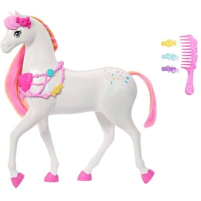 Barbie Lo Schiaccianoci Cavallo del Regno dei Dolci, con la criniera colorata e profumata e magici dettagli, pettine e accessori al profumo di caramella inclusi, Barbie Lo Schiaccianoci Cavallo del Regno dei Dolci, con la criniera colorata e profumata e magici dettagli, pettine e accessori al profumo di caramella inclusi,