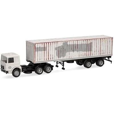 Herpa camion in miniatura MAN F8 autoarticolato container "DB", miniatura in scala 1:87, pezzo da collezione, Made in Germany, plastica Herpa camion in miniatura MAN F8 autoarticolato container "DB", miniatura in scala 1:87, pezzo da collezione, Made in Germany, plastica
