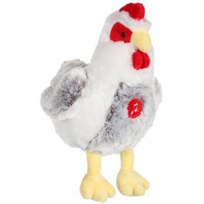 Gipsy Toys - Pollo da Fattoria Grigio e Bianco - 22 Cm Gipsy Toys - Pollo da Fattoria Grigio e Bianco - 22 Cm